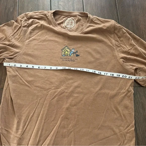 Life is Good Long Sleeve Crusher Women's T Shirt size XL Brown - Picture 5 of 8